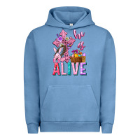 Pigment Pebble Blue he is alive easter Urban Hoodie - Neo Western