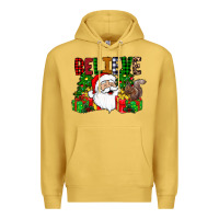 Antique Gold believe Premium Hoodie - CowhideDigitalArt
