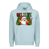 Blue Mist believe Premium Hoodie - CowhideDigitalArt