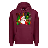 Burgundy believe Premium Hoodie - CowhideDigitalArt