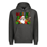 Charcoal Heather believe Premium Hoodie - CowhideDigitalArt