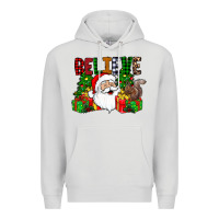Dove Grey believe Premium Hoodie - CowhideDigitalArt