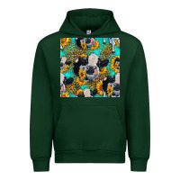 Forest Green holstein cow seamless pattern Urban Hoodie - HRA Design Shop