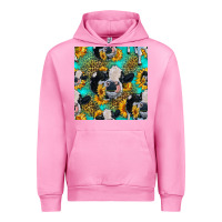 Fuchsia Pink holstein cow seamless pattern Urban Hoodie - HRA Design Shop