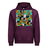 Mauve Wine holstein cow seamless pattern Urban Hoodie - HRA Design Shop
