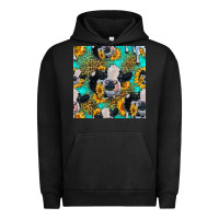 Pigment Black holstein cow seamless pattern Urban Hoodie - HRA Design Shop