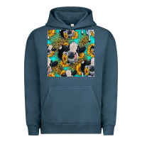 Pigment Midnight Navy holstein cow seamless pattern Urban Hoodie - HRA Design Shop