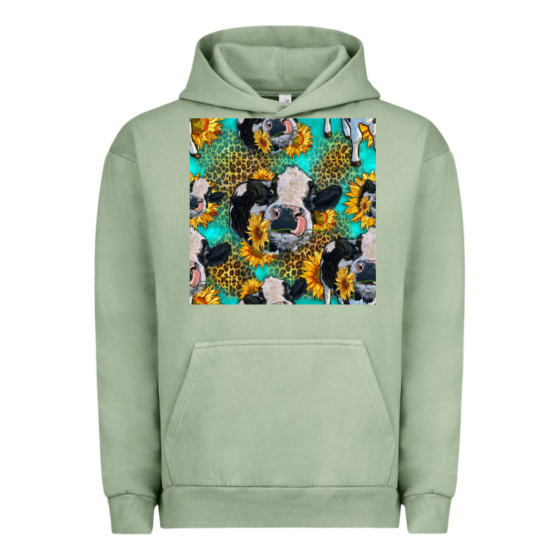 Holstein Cow Seamless Pattern Urban Hoodie by HRA Design Shop | Teevron