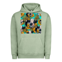 Pigment Oil Green holstein cow seamless pattern Urban Hoodie - HRA Design Shop