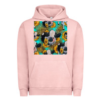 Pigment Salmon holstein cow seamless pattern Urban Hoodie - HRA Design Shop