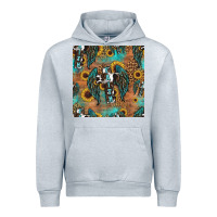 Heather Grey faith cross seamless pattern Urban Hoodie - HRA Design Shop