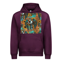 Mauve Wine faith cross seamless pattern Urban Hoodie - HRA Design Shop
