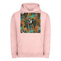Pigment Salmon faith cross seamless pattern Urban Hoodie - HRA Design Shop