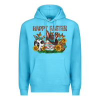 Ocean Blue Western Happy Easter Premium Hoodie - Neo Western