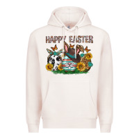 Pale Pink Western Happy Easter Premium Hoodie - Neo Western