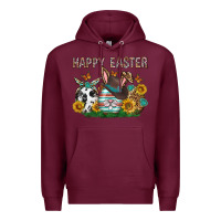 Burgundy Western Happy Easter Premium Hoodie - Neo Western