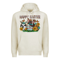 Oatmeal Heather Western Happy Easter Premium Hoodie - Neo Western