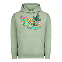 Pigment Oil Green He is risen indeed Easter Urban Hoodie - CowGirlArtShop