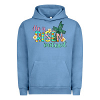 Pigment Pebble Blue He is risen indeed Easter Urban Hoodie - CowGirlArtShop