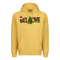 Antique Gold believe christmas Premium Hoodie - CowhideDigitalArt