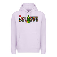 Lilac believe christmas Premium Hoodie - CowhideDigitalArt