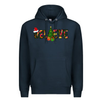 Navy believe christmas Premium Hoodie - CowhideDigitalArt