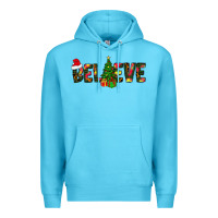 Ocean Blue believe christmas Premium Hoodie - CowhideDigitalArt