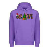 Purple believe christmas Premium Hoodie - CowhideDigitalArt