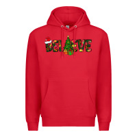 Red believe christmas Premium Hoodie - CowhideDigitalArt