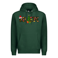 Sports Green believe christmas Premium Hoodie - CowhideDigitalArt