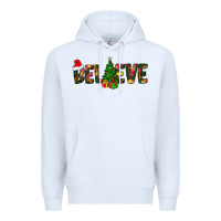 White believe christmas Premium Hoodie - CowhideDigitalArt