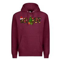 Burgundy believe christmas Premium Hoodie - CowhideDigitalArt