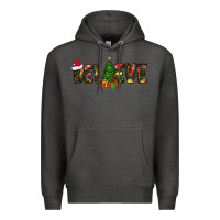 Charcoal Heather believe christmas Premium Hoodie - CowhideDigitalArt