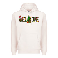 Pale Pink believe christmas Premium Hoodie - CowhideDigitalArt