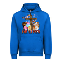 Cobalt He lives Easter Day Urban Hoodie - CowGirlArtShop