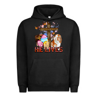 Pigment Black He lives Easter Day Urban Hoodie - CowGirlArtShop