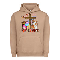 Pigment Burro He lives Easter Day Urban Hoodie - CowGirlArtShop