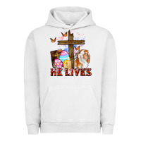 Pigment Lunar Rock He lives Easter Day Urban Hoodie - CowGirlArtShop