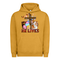 Pigment Peanut Butter He lives Easter Day Urban Hoodie - CowGirlArtShop
