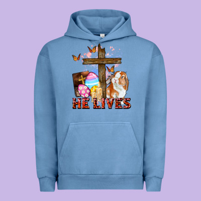 He Lives Easter Day Urban Hoodie Designed By Cowgirlartshop