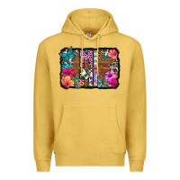 Antique Gold mimi floral background Premium Hoodie - HRA Design Shop
