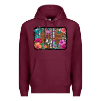 Burgundy mimi floral background Premium Hoodie - HRA Design Shop