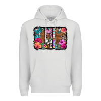 Dove Grey mimi floral background Premium Hoodie - HRA Design Shop