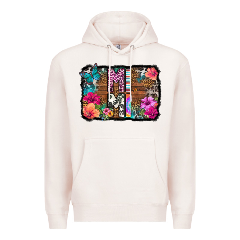 Mimi Floral Background Premium Hoodie by HRA Design Shop | Teevron