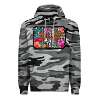 Slate Camo mimi floral background Premium Hoodie - HRA Design Shop