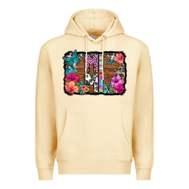 Mimi Floral Background Premium Hoodie by HRA Design Shop | Teevron
