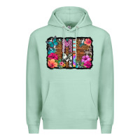 Seafoam mimi floral background Premium Hoodie - HRA Design Shop
