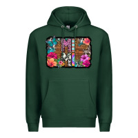 Sports Green mimi floral background Premium Hoodie - HRA Design Shop