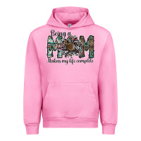 Fuchsia Pink being a mom makas my life complete Urban Hoodie - SublimationCraftShop
