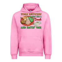 Fuchsia Pink torn between lookin like a snack and eatin one Urban Hoodie - FaDigitalArtStudio